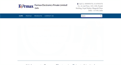 Desktop Screenshot of formaxindia.com
